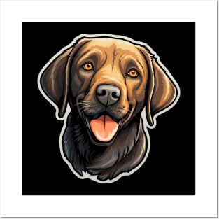 Cute Black Labrador Dog - Dogs Chocolate Labradors Posters and Art